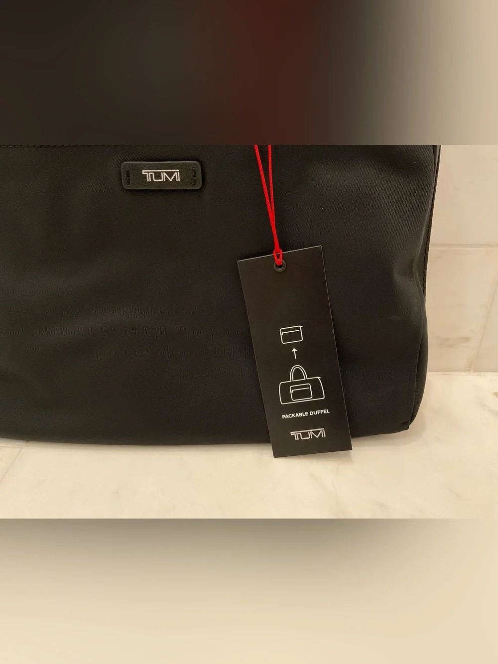 NEW TUMI Voyageur JUST IN CASE Nylon Packable 20.5” Duffel Bag - SOLID BLACK